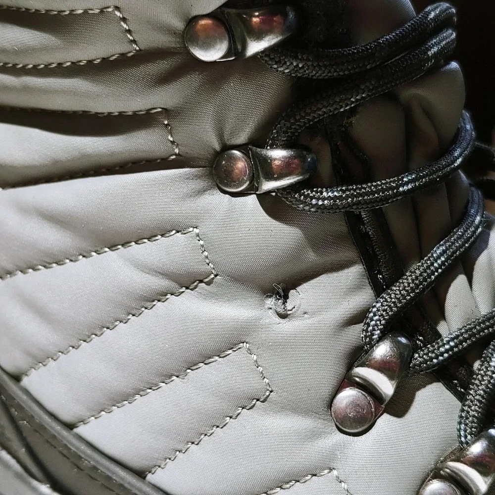 Khombus Shoes Mens Hiking Boots Alegra‎ Leather Memory Foam Lightweight Grey 7